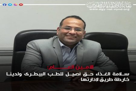الأمين العام: سلامة الغذاء حق أصيل للطب البيطرى ولدينا خارطة طريق لإدارتها